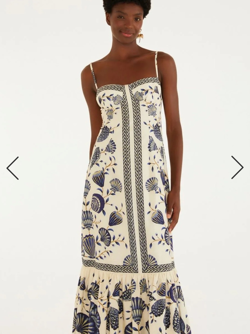 FARM Rio Ivory and Navy Floral-Print Maxi Dress - Picture 2 of 5